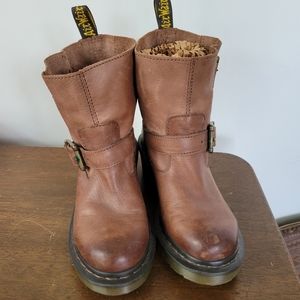 Dr. Martens Diza Brown Leather Women's Ankle Boots Size 5